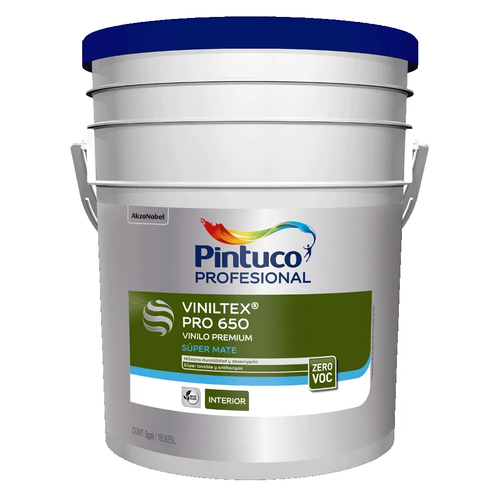 PINTURA VINILTEX PRO 650 BAJO VOC BASE ACCENT BLANCO 117177 (5GL) (10339736) PINTUCO