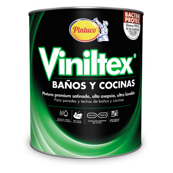 PINTURA BLANCO SATINADO BAÑOS Y COCINAS 2001 (1GL) (10010743) VINILTEX