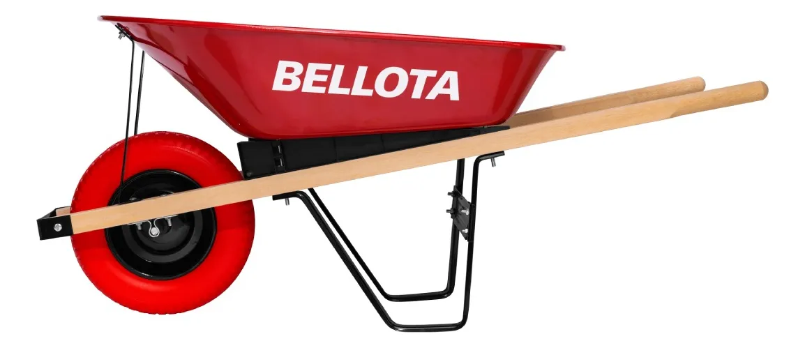 CARRETILLA 5672-5 ANTIPINCHAZO TOLVA METALICA ROJA (110938) BELLOTA - Vista 2