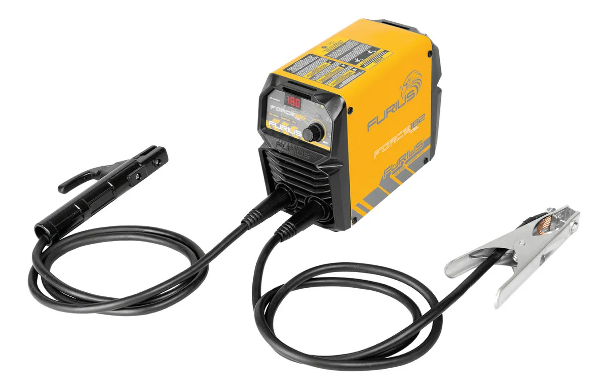 SOLDADOR INVERSOR FORCE182 CEL MINI 110-220V 180A (FW182CEL) FURIUS - Vista 3