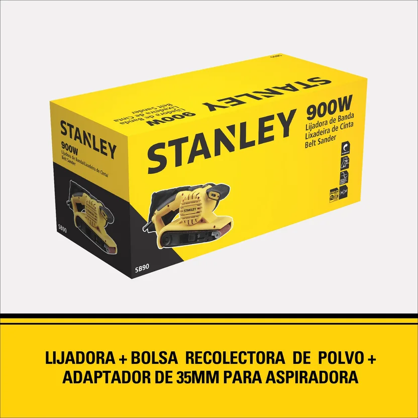 LIJADORA DE BANDA 3"X21" 900W (SB90-B3) STANLEY - Vista 5