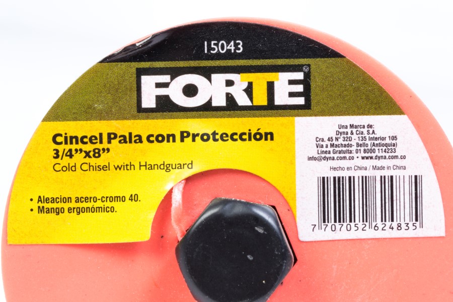 CINCEL PLANO CON PROTECCION 3-4" X 8"  (0015043)  FORTE - Vista 4