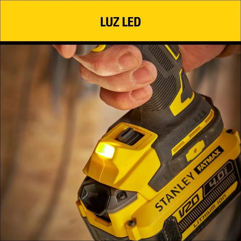 LLAVE DE IMPACTO 1-2" 20V 370NM 1900RPM 2BATERIAS 4.0AH CARGADOR (SBW920M2K-B3) STANLEY - Vista 3