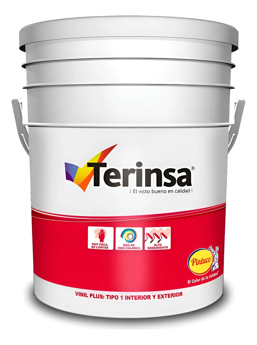 PINTURA VINIL PLUS BLANCO TIPO 1 95232 (5GL) CUÑETE (10016500) TERINSA