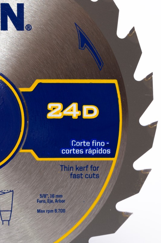 DISCO DE SIERRA 7-1-4" 24 DIENTES (15130LA) IRWIN - Vista 3