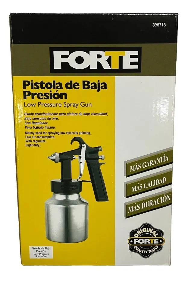 PISTOLA PARA PINTAR BAJA PRESION 45PSI (0898718) FORTE - Vista 3