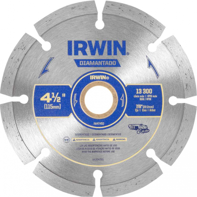 DISCO SEGMENTADO 4-1-2" DIAMANTADO (IW47452) IRWIN