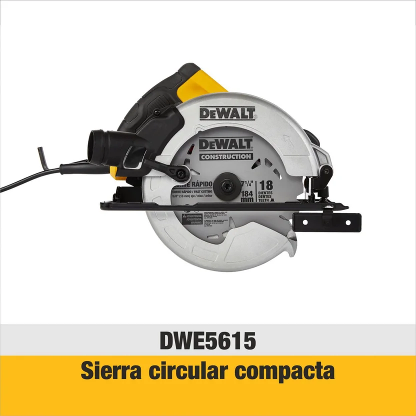 SIERRA CIRCULAR 7-1-4" 1500W (DWE5615-B3) DEWALT - Vista 2