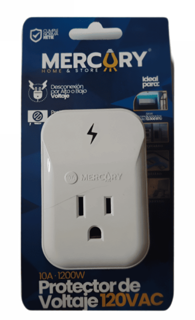 PROTECTOR DE VOLTAJE 10A 120V 1200W AC BLISTER (ECA112) MERCURY